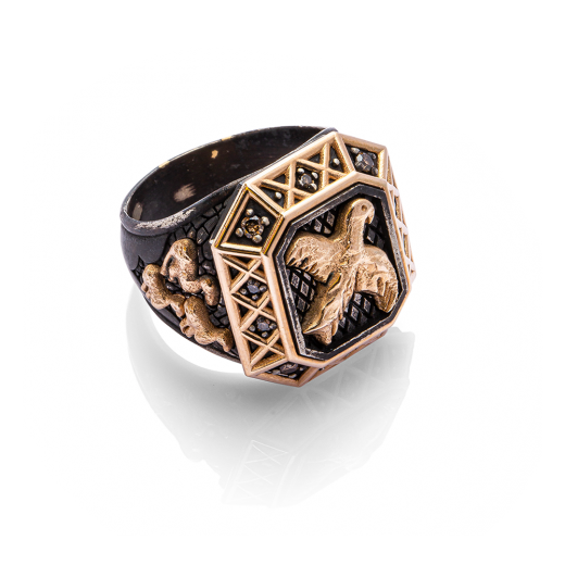 Göbeklitepe Diamant-Kranichvogel-Ring